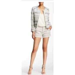 Joie Merci Jacquard Shorts Porcelain 10 NWT